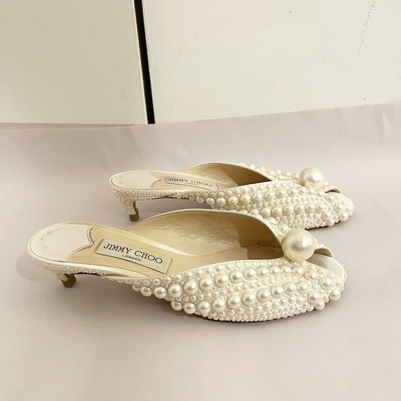 Jimmy Choo Women's Samantha Pearl Kitten Heel - Picture 12 of 16